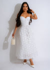 Beautiful white lace midi dress, perfect for relaxing and enjoying lazy days