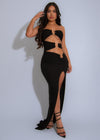 Serene Goddess Maxi Dress Black