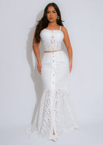 The Soleil Lace Skirt Set White