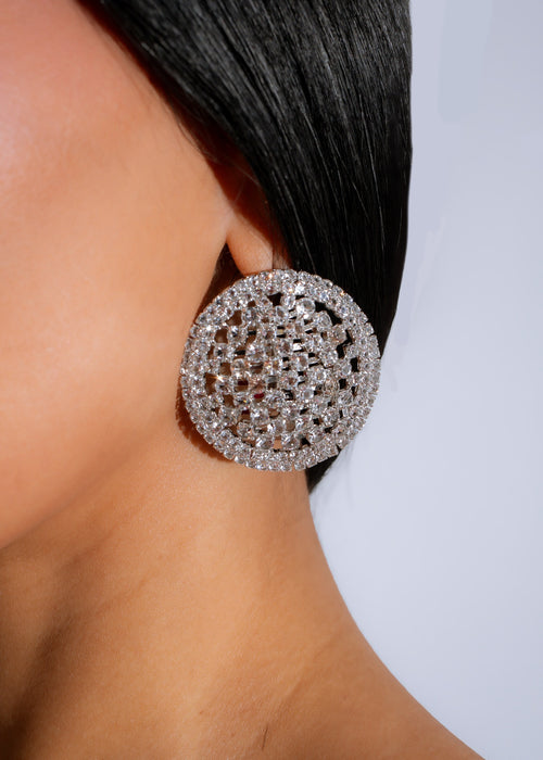 Shimmering Starlit Radiance Silver Earrings: Elegant and timeless jewelry accessory