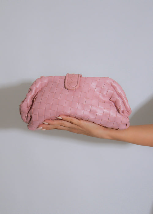 The Milan Woven Handbag Pink