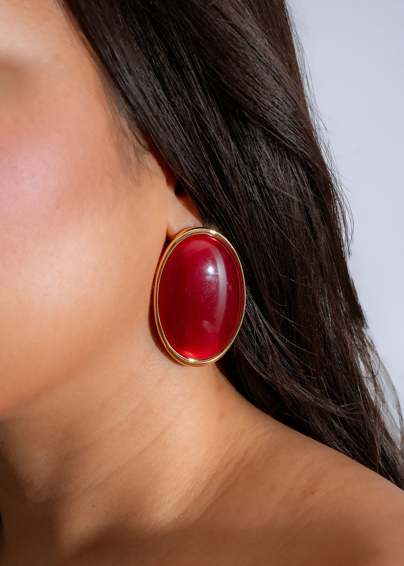 Eclipse Embrace Earrings Red