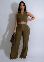 Olive Grove Knit Pant Set Green, a comfortable and stylish loungewear ensemble perfect for relaxing at home or running errands