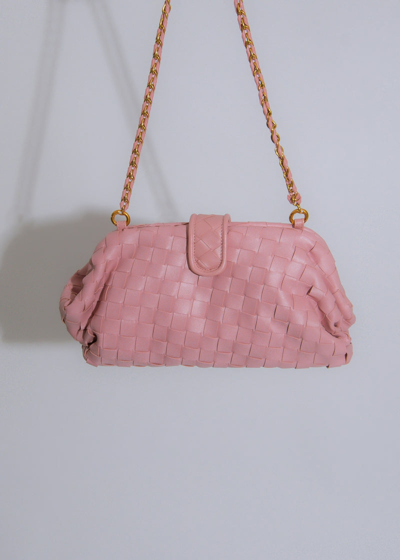 The Milan Woven Handbag Pink