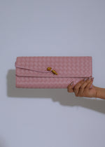 The Woven Grace Clutch Pink