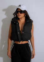 Stylish and versatile Cloud Puff Vest Jacket in black color