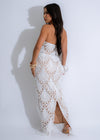  Opal Grace Lace Skirt Set White - A stunning two-piece ensemble featuring intricate lace detailing and a flattering silhouette