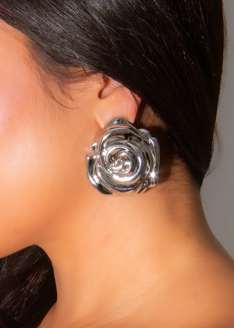 The Eternal Rose Earrings Silver