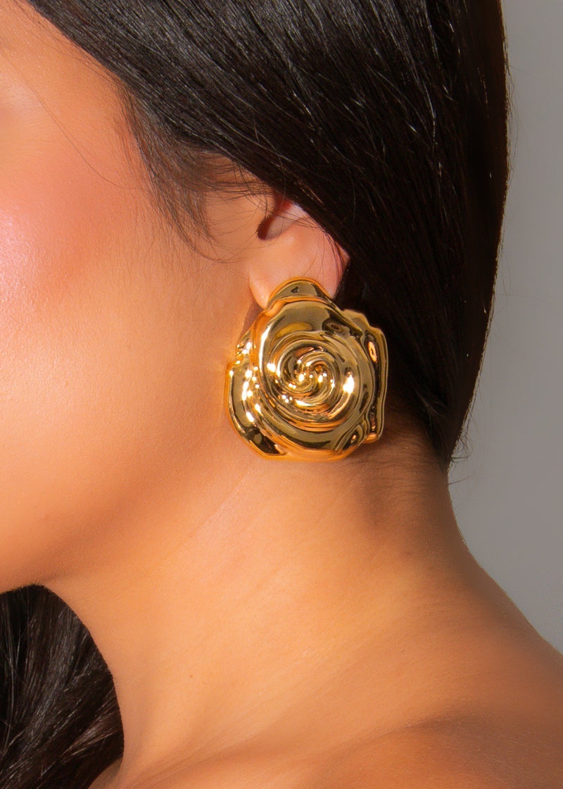 The Eternal Rose Earrings Gold