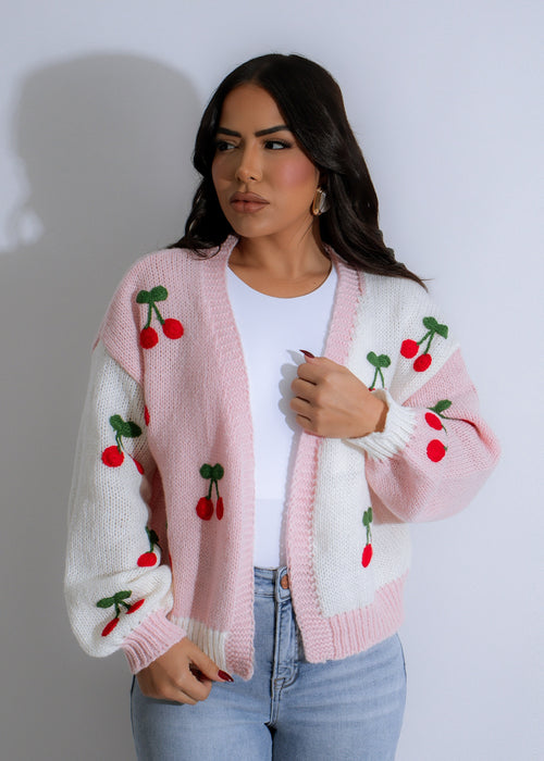 Cozy and stylish Berry Bliss Knit Sweater in a beautiful shade of pink