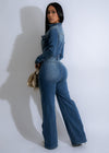 Fashionable and comfortable Rider's Revival Jumpsuit Denim in a classic blue wash