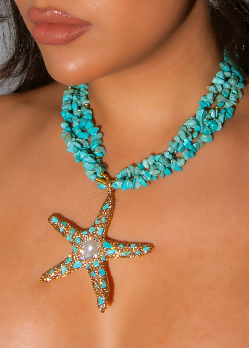 Star of the Tide Necklace Blue