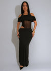 Fall In Love Tonight Mesh Maxi Dress Black