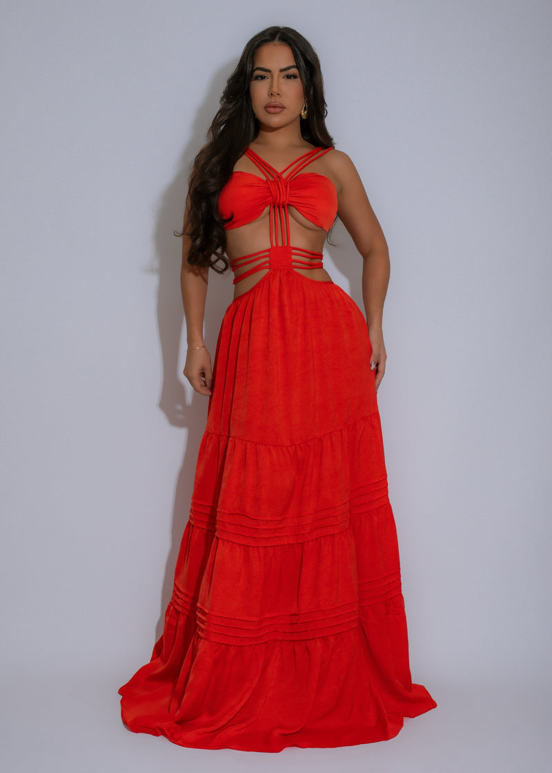 Ember Horizon Maxi Dress Orange