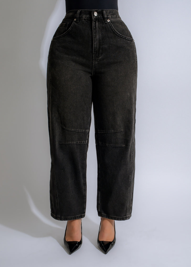 Black Savage Spirit Barrel Jeans, a versatile and stylish denim option