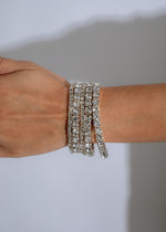 Shimmering Crystal Radiance Bracelet Silver with delicate silver chain and sparkling crystals 