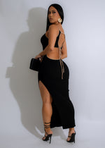 Endless Nocturnal Ribbed Maxi Dress Black: A sleek and flattering dress for evening events and formal occasions