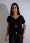 Stylish and versatile Golden Hour Knit Long Top Black for women