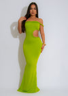 Riviera Goddess Maxi Dress Green