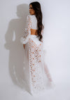 Beautiful Elegance Lace Skirt Set in White, perfect for special occasions