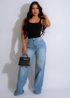 Versatile and trendy black crop top with wide shoulder straps