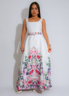 Bloom Majesty Floral Maxi Dress White