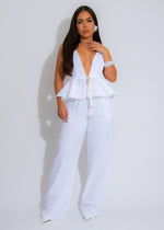 The Riviera Escape Pant Set White