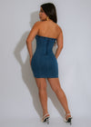 The Regal Edge Mini Dress Denim