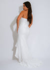 The Ethereal Waves Maxi Dress White