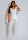 Always Dainty Floral Pant Set White