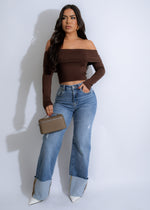 Stylish Nocturne Elegance Crop Top Brown featuring a flattering cropped length and adjustable straps