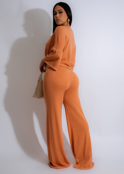 Sunset Lounge Pant Set Orange