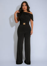 Regal Drape Jumpsuit Black