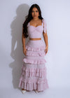 Moonlit Ruffle Ensemble Skirt Set Pink* in soft and flowing fabric