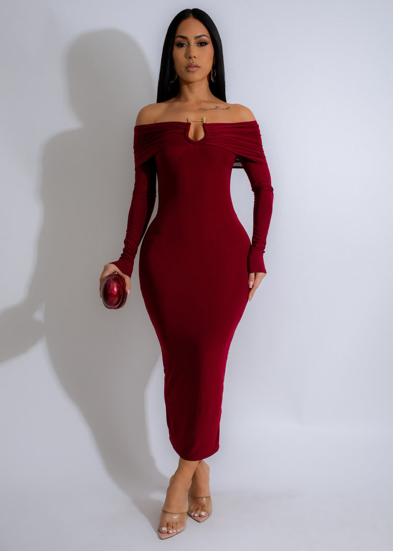 Ruby Whisper Maxi Dress Red, a stunning floor-length gown in vibrant red, perfect for special occasions and events 