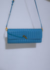 The Woven Grace Clutch Blue