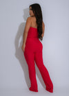 Two-piece Power Play Pant Set Red* with comfortable, form-fitting design