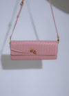 The Woven Grace Clutch Pink