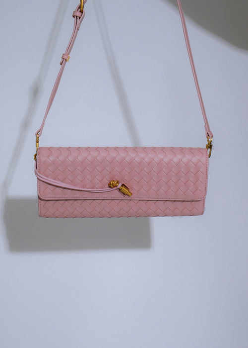 The Woven Grace Clutch Pink