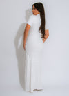 The Classic Poise Knit Maxi Dress White