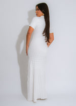 The Classic Poise Knit Maxi Dress White