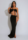 Solstice Radiance Ruched Maxi Dress Black