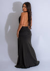 Sophisticated and timeless Solstice Elegance Ruched Maxi Dress Black* for formal events