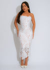 The Botanical Lace Midi Dress White