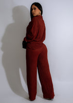  Stylish and comfortable red pant set with rustic design