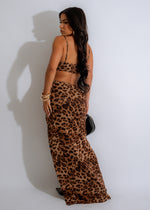 Savage Grace Maxi Dress Brown with flattering silhouette and intricate design