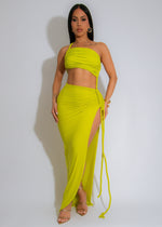 You Get Me Going Crazy Ruched Maxi Dress Green