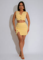 Soleil Chic Skirt Set Yellow