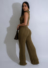 Cozy and stylish Olive Grove Knit Pant Set in a beautiful green color