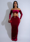 Lunar Fusion Velvet Maxi Dress Red, front view, flowing silhouette, luxurious velvet fabric, vibrant red color